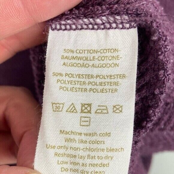 Free People Waffle Knit Thermal Long Sleeve Top Rockabilly Raglan Purple Boho XS - Picture 8 of 12